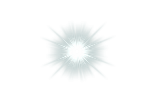 White light flare Sparkle star on transparent background. White light beam shine effect. Light star glare shiny sparkle. Starburst. Flash light effects overlays. Festive decoration design elements