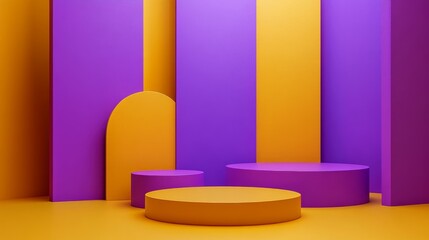 Abstract Colorful Geometric Shapes Background