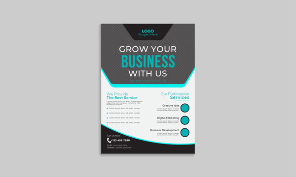 Business flyer design template set, corporate creative business flyer design or poster design fo business