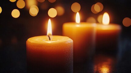 Candles in Dim Light