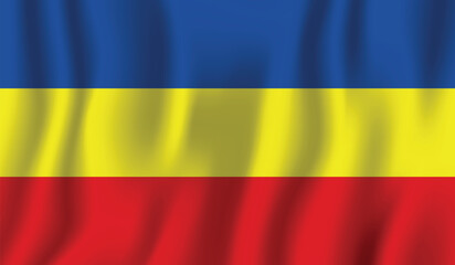 Realistic Mecklenburg- national flag perfect color, scale, and proportion. 