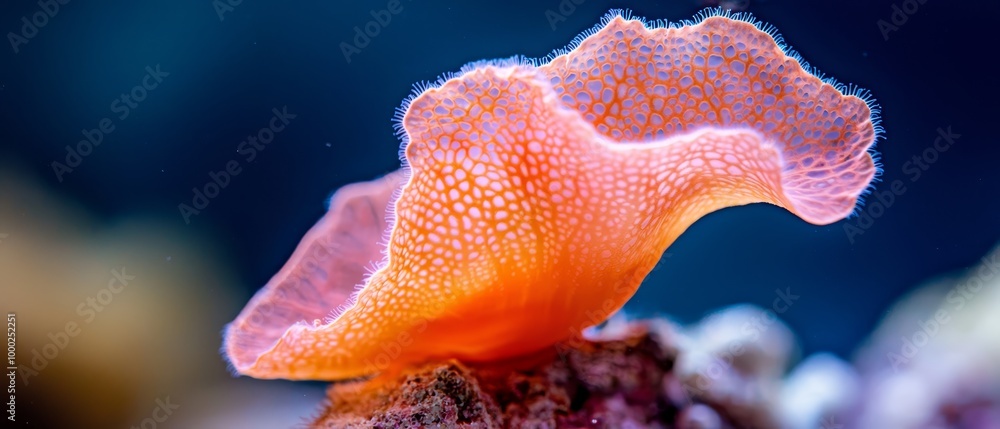 Canvas Prints  A close-up of a sea anemone atop coral