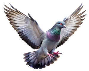 Fototapeta premium Flying pigeon isolated
