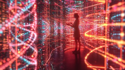 Holographic genetic engineering lab: innovative research and technology