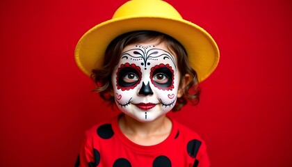 boy clown with red hair and mask