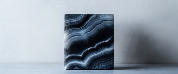 Sleek polished onyx rectangle for modern interiors and design