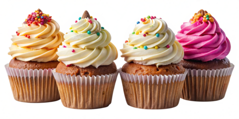 Cupcake isolated on white background