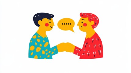 Obraz premium Effective communication and negotiation in business illustrated