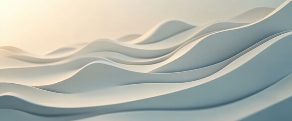 Obraz premium Minimalist serenity: porcelain mountain silhouette in soft spring light