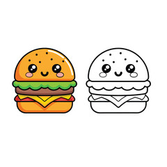 Burger  vector clip art illustration file. 
