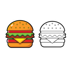 Burger  vector clip art illustration file. 