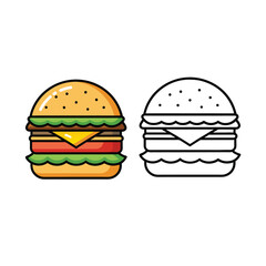Burger  vector clip art illustration file. 