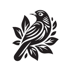 Mynah Bird Silhouette Vector Illustrations - High-Quality Design Assets