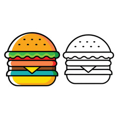 Burger  vector clip art illustration file. 