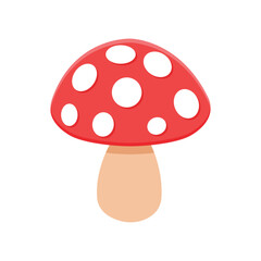 Mushroom icon in flat style. Boletus vector illustration on isolated background. Nature food sign business concept.