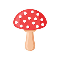 Mushroom icon in flat style. Boletus vector illustration on isolated background. Nature food sign business concept.