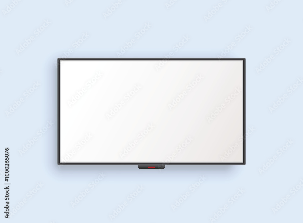 Aufkleber thin frame monitor mock up icon in flat style. tv display vector illustration on isolated background