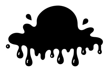 Dripping Slime, Green Goo Spots and Blobs, Halloween Ooze, Mucus Snot. Falling Syrup Drops Dribble Down, Sticky Radioactive Toxic Liquid Isolated On White Background. Cartoon Vector Illustration, Icon