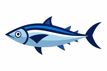 Obraz premium Creative vector design of mackerel fish on a white background