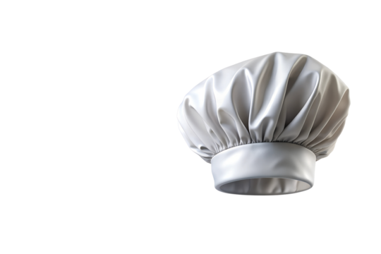 white toque chef hat transparent background PNG, copy and text space