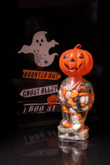 Vintage Jack O' Lantern Candy Plastic Candy Container