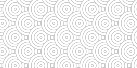 Abstract geometric wave pattern with circles fabric curl Transparent vector backdrop. Seamless overlapping pattern with wave line circle white composed by round retro background.