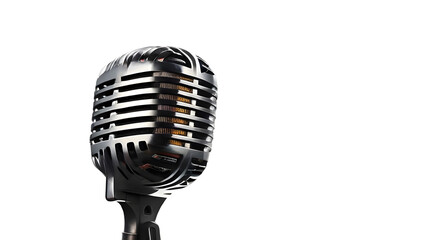 Fototapeta premium retro microphone isolated on white