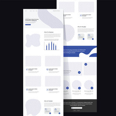 website template for multipurpose service. one-page template for a business website and email marketing purposes.