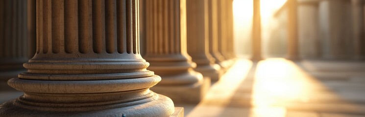 background of a row of columns