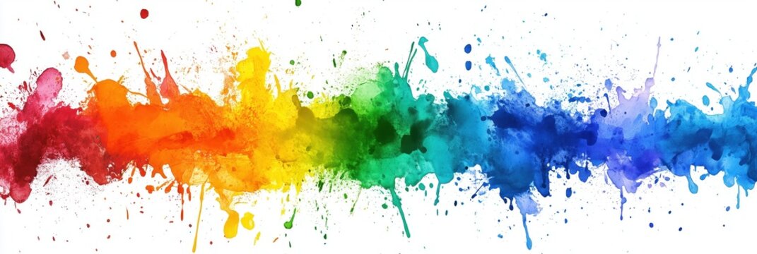 colored rainbow stripe on white background
