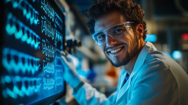 Scientist in Modern Laboratory