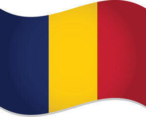 Chad Country Official Flag Vector
