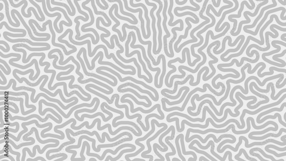 Leinwandbilder organic rounded maze lines pattern. abstract background in biological style. vector illustration.