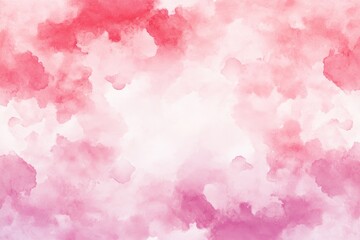 Abstract Watercolor Background with Pink and White Clouds