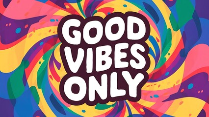 Good Vibes Only T-shirt Design Motivational Quote, Illustartion,Typography,Banner,Poster