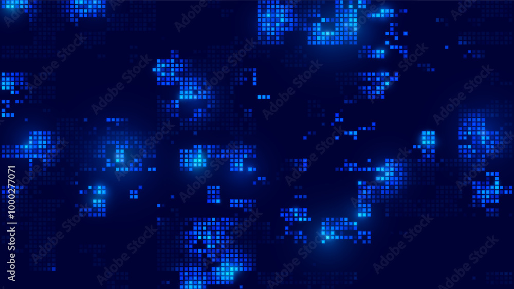 Aufkleber Digital Data Flow Vector Background. Big Data Technology Lines. Data Transmission Concept. High Speed Internet. Information Matrix Flow in Virtual Reality Cyberspace. Vector Illustration.