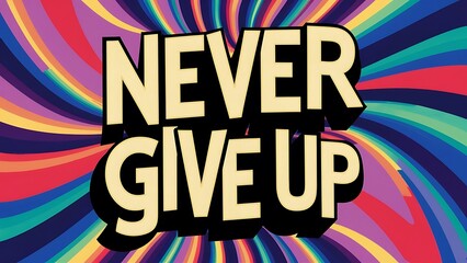 Never Give Up T-shirt Design Motivational Quote, Illustartion,Typography,Banner,Poster