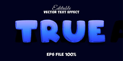 True text style effect