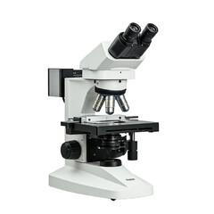 modern microscope 3d rendering, isolated