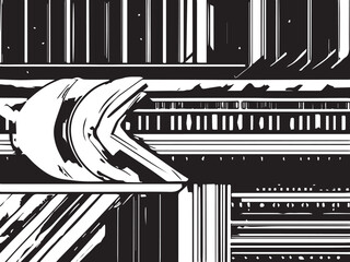 Abstract of many parallel horizontal stripes, with predominance for decoration and background with motif of conformity or variation