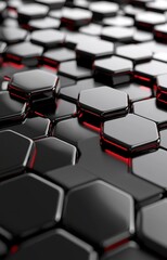 Fototapeta premium Background with trellis or cellular patterns in dark black