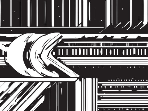 Abstract of many parallel horizontal stripes, with predominance for decoration and background with motif of conformity or variation