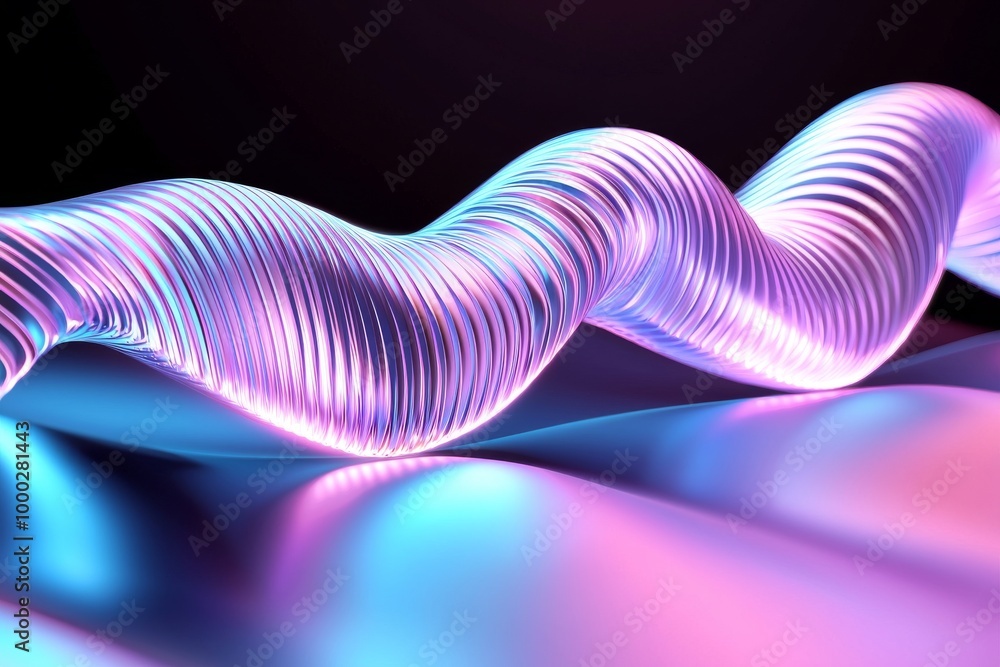 Poster the wave of digital weave lines connecting network dots on a dark background is reminiscent of a fut