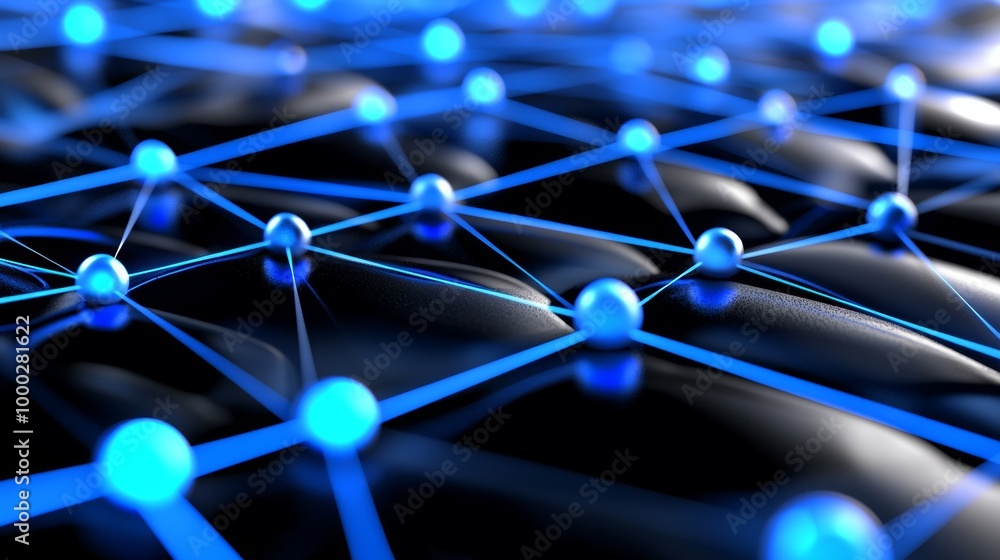 Aufkleber digital data protection and online technology concept. polygonal internet network connection over da