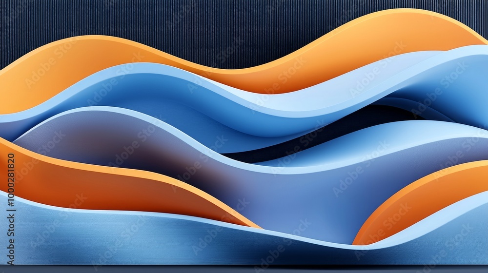 Poster colorful gradient with smooth flat geometric shapes. web banner. digital graphic elements. high-end 