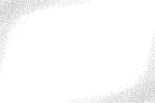 Silver glitter dust sparkles border frame. Luxury magic glistring with glowing dust particles for design and decoration. Silver dust rectangle frame. Shining design element for creative projects