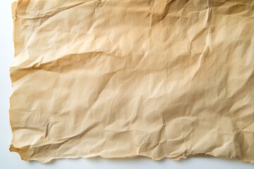 Obraz premium Vintage faded paper texture background on solid white, single object