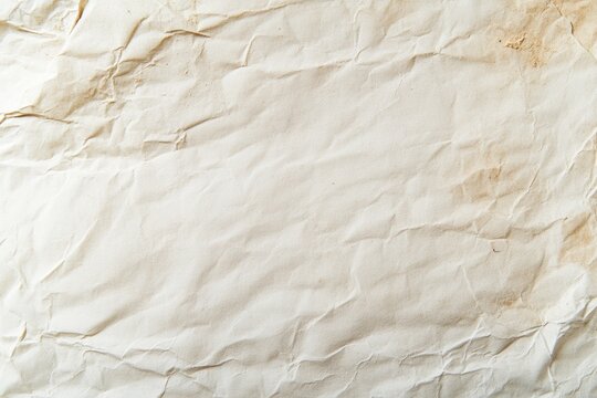 Vintage faded paper texture background on solid white, single object