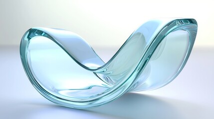 Abstract 3D background of bright glass, colorful gradient, and fluid wave render