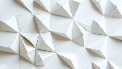The background pattern is a shifted white triangle with copy space on the top
